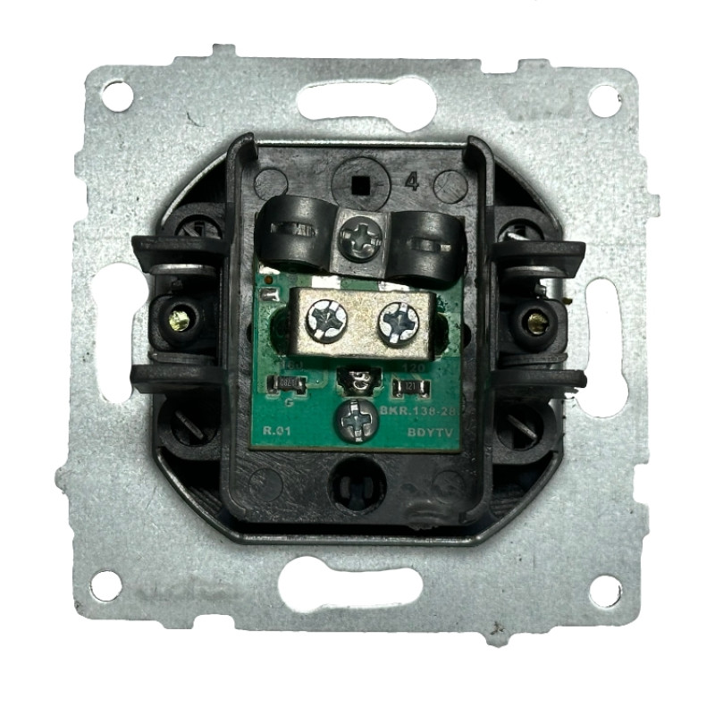 Розетка проходная телевизионная OVIVO Grano черный (600-000317-224)