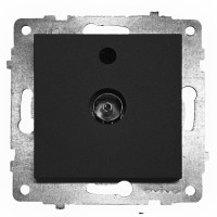 Розетка проходная телевизионная OVIVO Grano черный (600-000317-224)