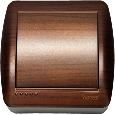 Выключатель накладной одноклавишный LEZARD Demet античный кедр IP20 711-0400-100