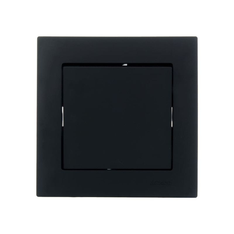 Выключатель одноклавишный LEZARD Vesna черный 742-4288-100