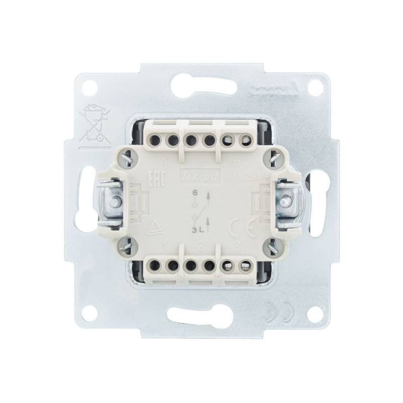 Выключатель одноклавишный LEZARD Vesna черный 742-4288-100