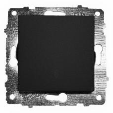 Выключатель проходной одноклавишный OVIVO Grano черный (600-000217-209)