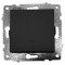 Выключатель промежуточный (реверсивный) одноклавишный OVIVO Grano черный (600-000217-214)