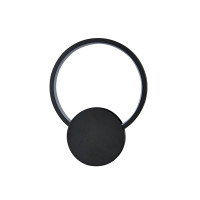 Светильник настенный LED 7W 4000K 400lm 180-240V 260мм. черный круг (029-013-0007-020)