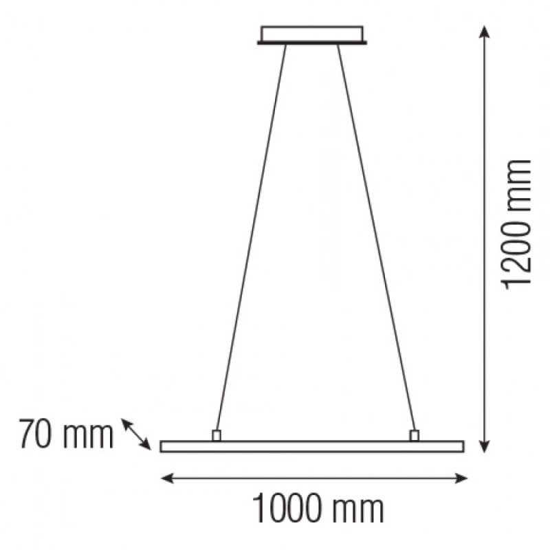 Світлодіодна LED люстра LED 11W 4000K 700Lm 180-240V круглі кільця 1200мм чорна (019-073-0011-020)