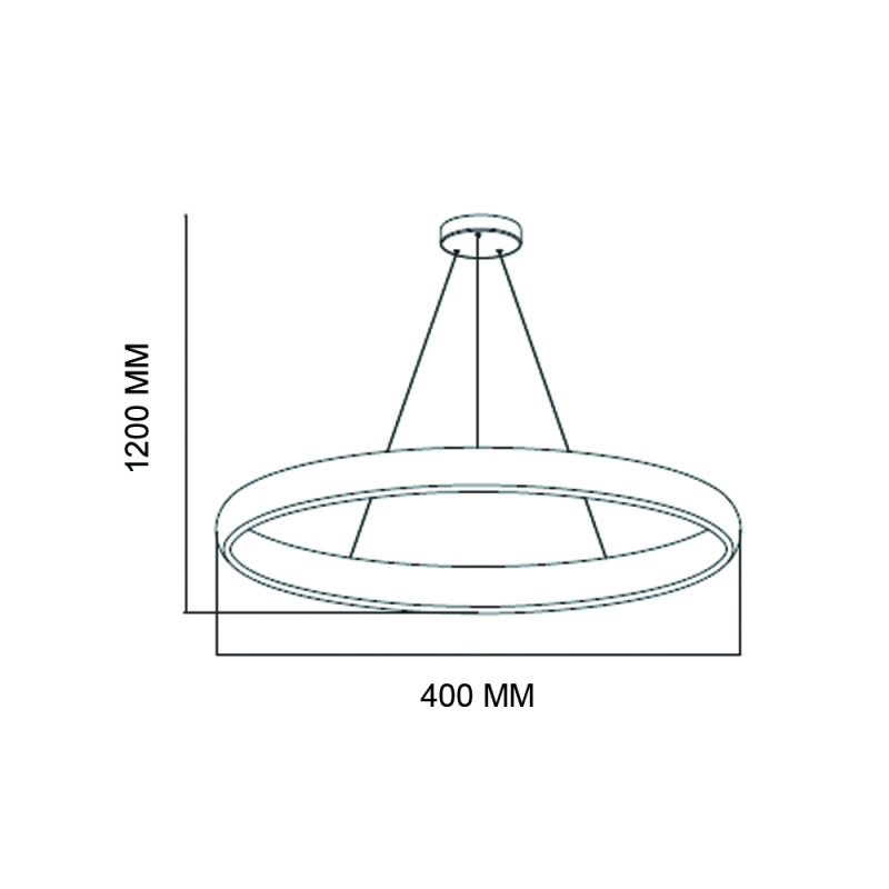 Светодиодная LED люстра LED 30W 4000K 1800Lm 180-240V круг 400мм розовое золото (019-070-0030-030)