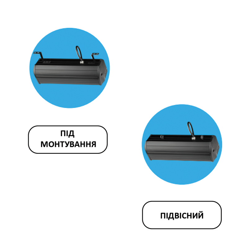 Світильник лінійний промисловий вологозахищений підвісний PYRAMID-100 (063-010-0100-010)