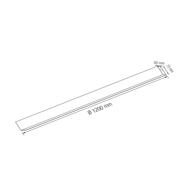 Светодиодный линейный светильник люстра FORTUNE 3CCT-40 40W черная (019-051-1040-020)