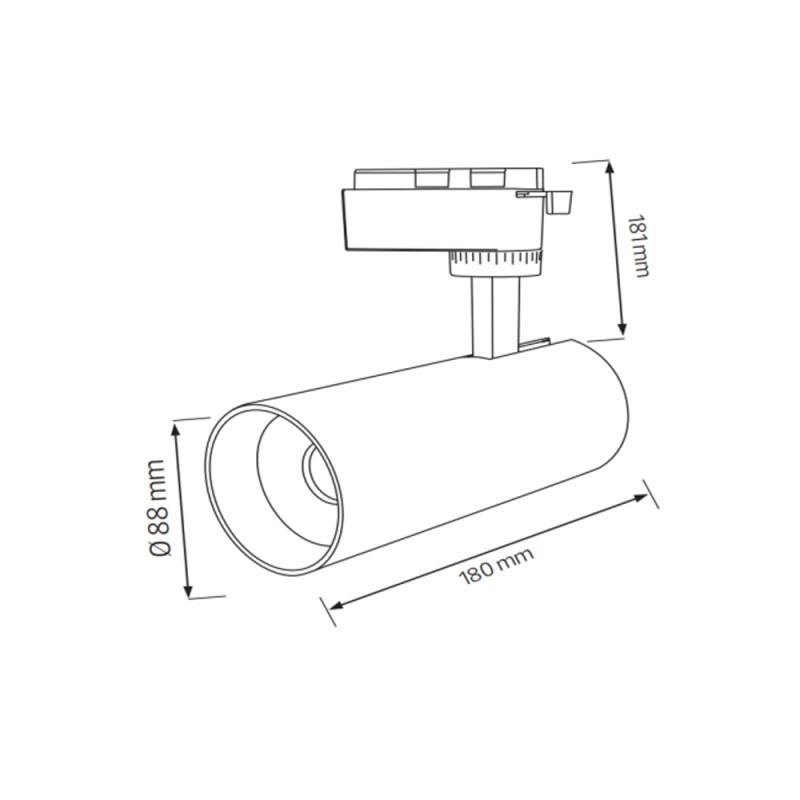 Світлодіодний світильник трековий BREMEN-40 3CCT 40W білий (018-031-1040-010)