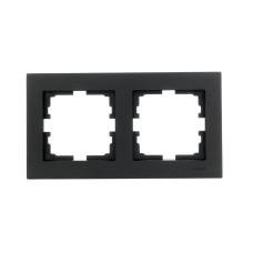 Рамка двойная горизонтальная LEZARD Vesna черная 742-4200-147
