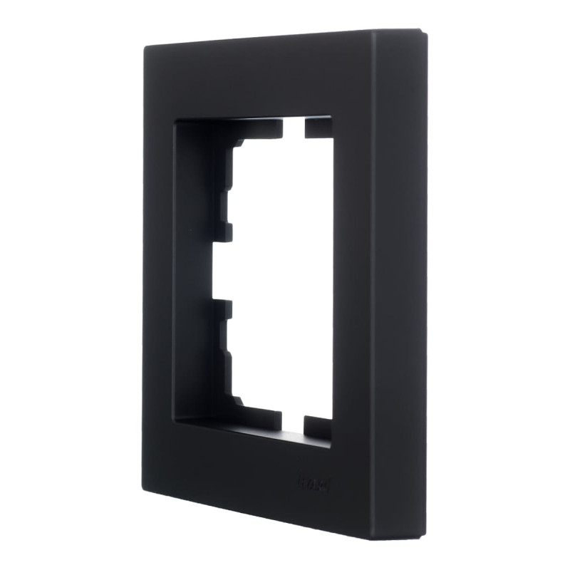 Рамка одинарная LEZARD Vesna черная 742-4200-146