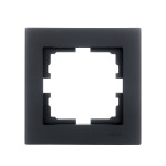 Рамка одинарная LEZARD Vesna черная 742-4200-146