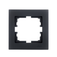 Рамка одинарная LEZARD Vesna черная 742-4200-146