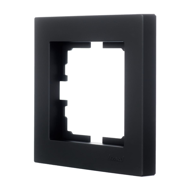 Рамка одинарная LEZARD Vesna черная 742-4200-146