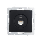 Розетка компьютерная LEZARD Vesna черная 742-4288-139