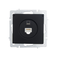 Розетка компьютерная LEZARD Vesna черная 742-4288-139