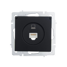 Розетка компьютерная LEZARD Vesna черная 742-4288-139