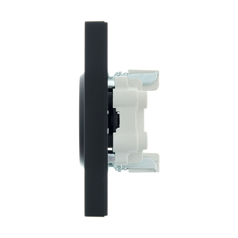 Розетка двойная б/з LEZARD Vesna черная 742-4200-128B