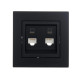 Розетка двойная компьютерная LEZARD Vesna черная 742-4288-141