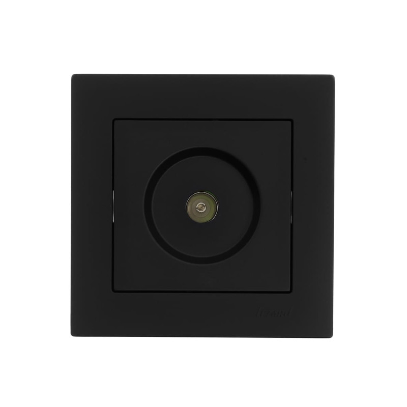 Розетка телевизионная проходная LEZARD Vesna черная 742-4288-129