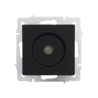 Розетка телевизионная проходная LEZARD Vesna черная 742-4288-129