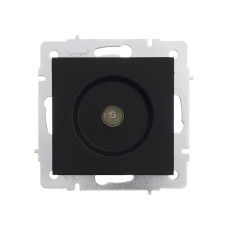 Розетка телевизионная проходная LEZARD Vesna черная 742-4288-129