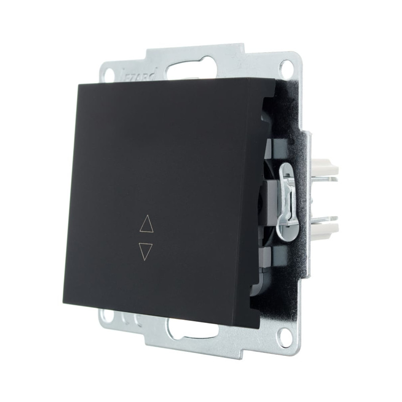 Выключатель одноклавишный проходной LEZARD Vesna черный 742-4288-105