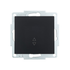 Выключатель одноклавишный проходной LEZARD Vesna черный 742-4288-105