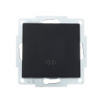 Выключатель одноклавишный промежуточный LEZARD Vesna черный 742-4288-107