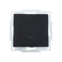 Выключатель одноклавишный промежуточный LEZARD Vesna черный 742-4288-107