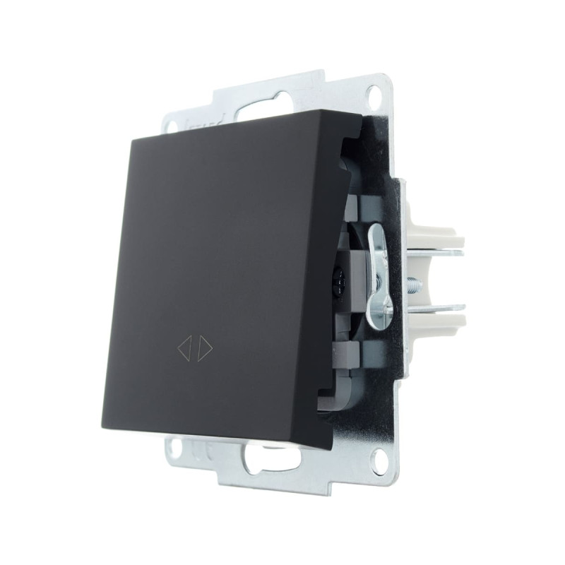 Вимикач одноклавішний проміжний LEZARD Vesna чорний 742-4288-107