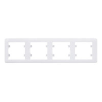 Рамка 4Х горизонтальная Lumina-Soul, белая Hager WL5240