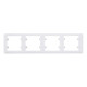 Рамка 4Х горизонтальна Lumina-Soul, біла Hager WL5240