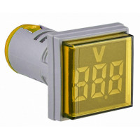 Светосигнальная арматура с индикатором напряжения (АС) серии U-ADM-V ᴓ22мм, квадратная, желтая АСКО A0190010140