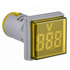 Светосигнальная арматура с индикатором напряжения (АС) серии U-ADM-V ᴓ22мм, квадратная, желтая АСКО A0190010140