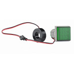 Светосигнальная арматура с индикатором напряжения (АС), тока и частоты серии U-ADM-VAHz ᴓ22мм, квадратная A0190010194