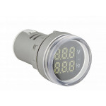 Светосигнальная арматура с индикатором напряжения (АС) и частоты серии U-ADM-VHz ᴓ22мм, круглая, белая А A0190010182