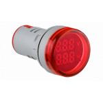 Светосигнальная арматура с индикатором напряжения (АС) и частоты серии U-ADM-VHz ᴓ22мм, круглая, красная A0190010178