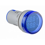 Светосигнальная арматура с индикатором напряжения (АС) и частоты серии U-ADM-VHz ᴓ22мм, круглая, синяя А A0190010181