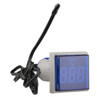 Светосигнальная арматура с индикатором температуры серии U-ADM-T ᴓ22мм, квадратная, синяя АСКО A0190010156