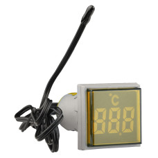 Светосигнальная арматура с индикатором температуры серии U-ADM-T ᴓ22мм, квадратная, желтая АСКО A0190010155