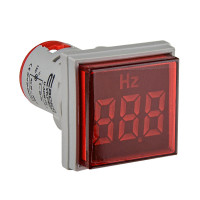 Светосигнальная арматура с индикатором частоты серии U-ADM-Hz ᴓ22мм, квадратная, красная АСКО A0190010148