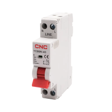 Модульний автоматичний вимикач з нейтраллю YCB9N-40, 1Р+N, 6kA, C 32А CNC (Б00044007)