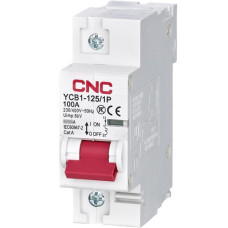 Модульний автоматичний вимикач YCB1-125 1Р 6КА D 80А CNC (Б00030101)