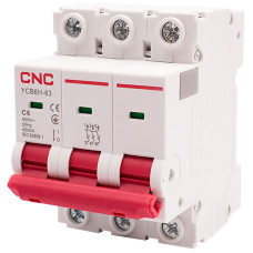 Модульний автоматичний вимикач YCB6H-63 3Р 4,5кА тип С 6А CNC (Б00029264)