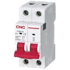 Модульний автоматичний вимикач YCB9-63 2Р 10КА С 63А CNC (Б00029515)