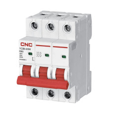 Модульный автоматический выключатель YCB9-80M 3Р 6КА тип С 63А, CNC (Б00037915)