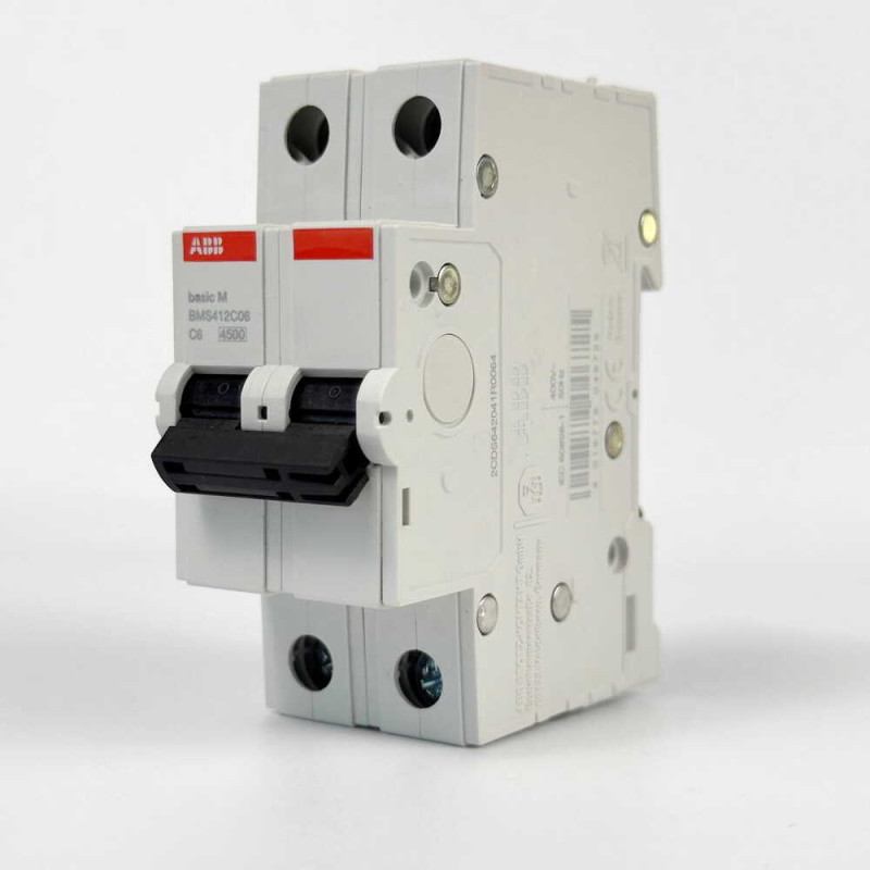 Автоматичний вимикач ABB BMS412-C06 2p 6A тип C серія Basic