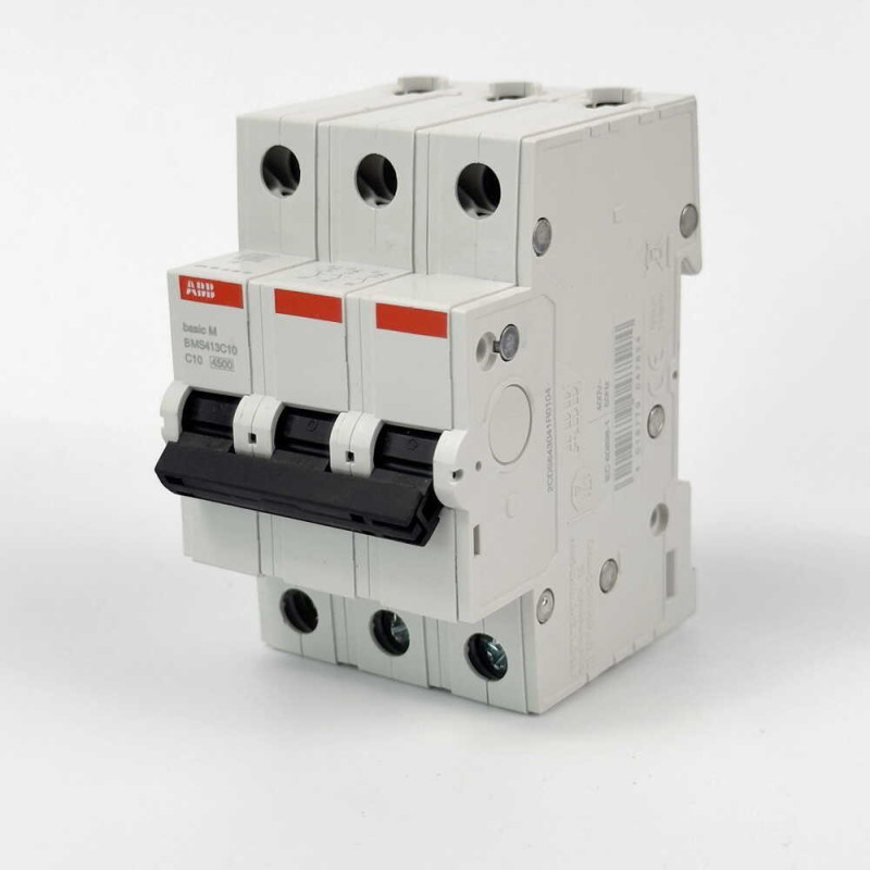 Автоматический выключатель ABB BMS413-C10 3p 10A тип C серия Basic 2CDS643041R0104