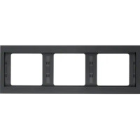 Рамка 3Х антрацит, горизонтальная, K.1 Hager 13737006